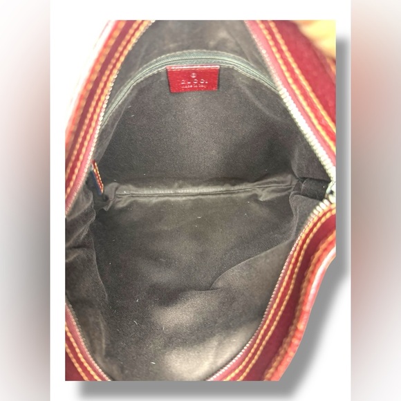 Gucci GG Supreme Canvas Shoulder Bag Brown Burgundy Vintage Style - Picture 12 of 15